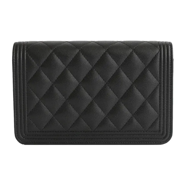 CHANEL Leboy Cow Leather Shoulder Bag, Crossbody Bag Women's Black-3