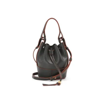 LOEWE Balloon Napa Calf Leather Bucket Bag Handbag Shoulder Bag Crossbody Bag Mini Women's Gray
