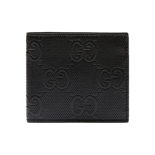 GUCCI Cow Leather Wallet Men's Black-0