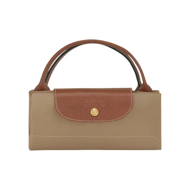 LONGCHAMP Le Pliage Polyamide Canvas Dumpling Bag Travel Bag Large Size Unisex Sand Gray-4