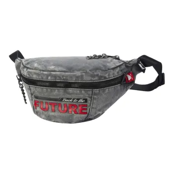 LiNing Back To The Future Co-branded Collection Fabric Crossbody Bag Shoulder Bag Fanny Pack Regular Unisex Gray