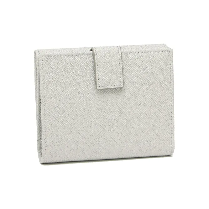 FERRAGAMO Leather Wallet Women's Gray-5
