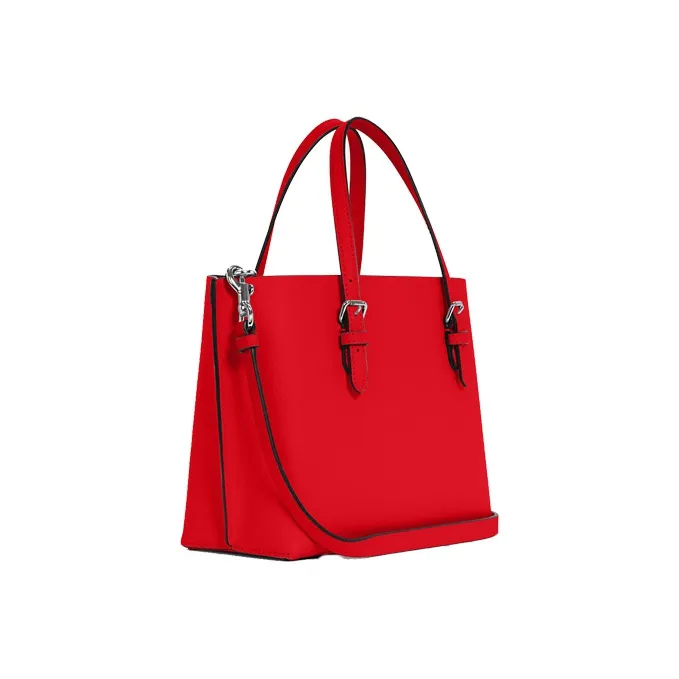 COACH Mollie Leather Shoulder Bag Crossbody Bag Tote Bag Handbag Medium Size Women's Red-2