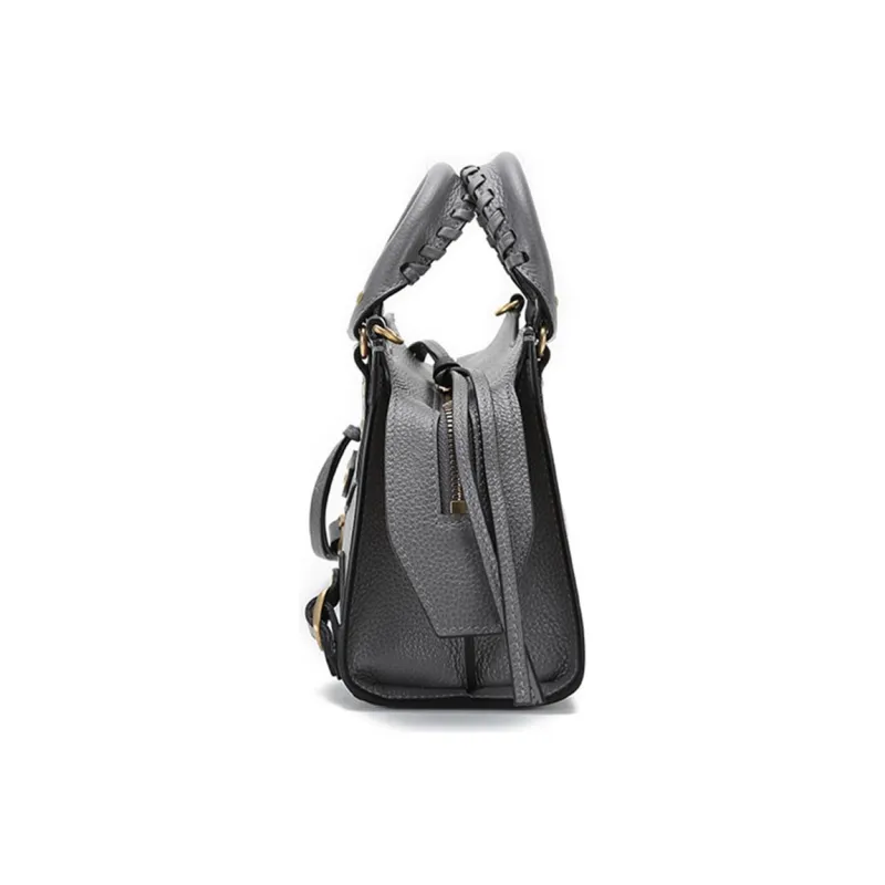 Balenciaga Neo Classic Cow Leather Biker Bag, Portable Crossbody Bag, Shoulder Bag Mini Women's Dark Gray-2