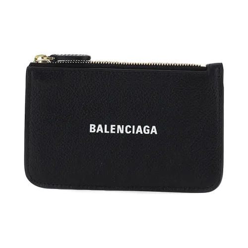 Balenciaga Cow Leather Wallet Women's Black