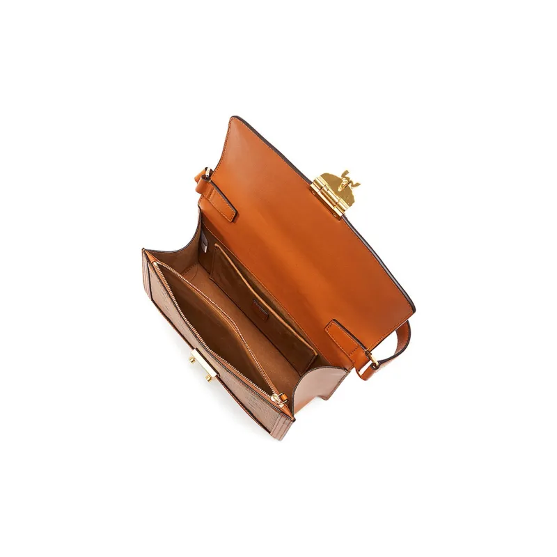 MCM Visetos Coated Canvas Messenger Bag, Crossbody Bag, Shoulder Bag Medium Size Women's Brown Cognac-5