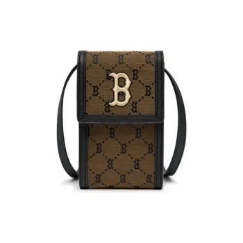 MLB Monogram Collection Polyester Shoulder Bag Crossbody Bag Cell Phone Pouch Regular Unisex Coffee