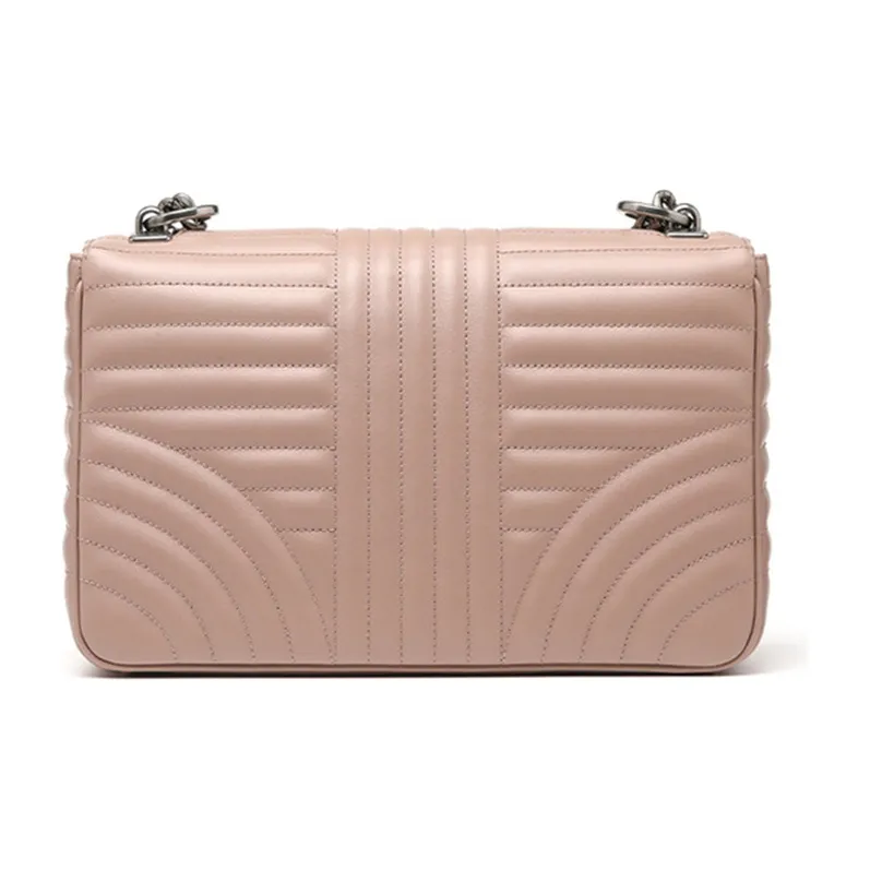 PRADA Cow Leather Small Square Bag Shoulder Bag Handbag Women's Nude-1