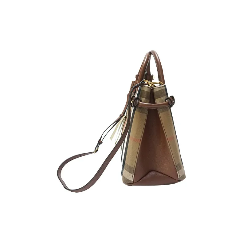 Burberry The Banner Series Cow Leather Shoulder Bag Crossbody Bag Handbag Regular Women's Yellow Brown-1