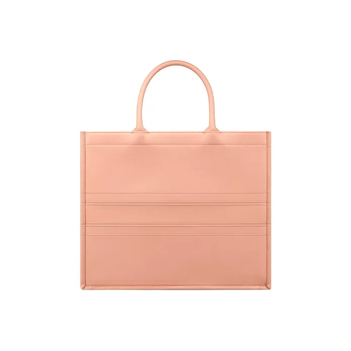 DIOR BookTote Cow Leather Tote Handbag Large Size Women's Rose Pink-2