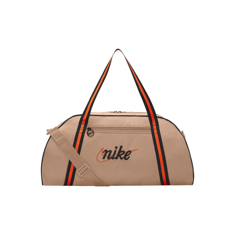 Nike Fabric Luggage Bag, One Shoulder Portable Training Gym Bag Unisex Hemp Yellow-0