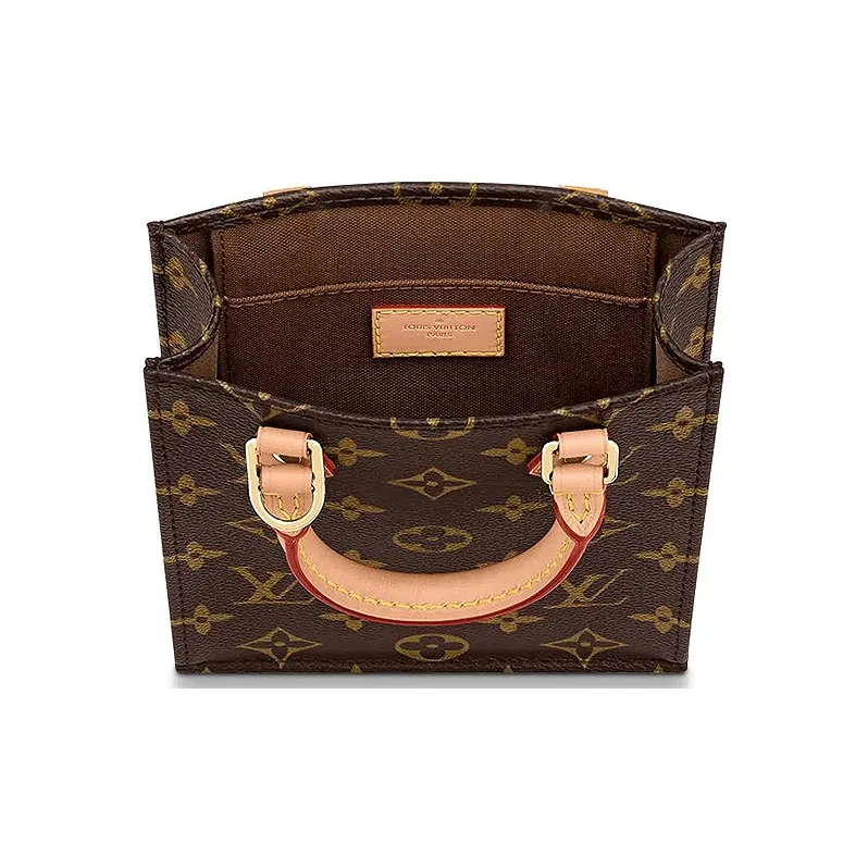 LOUIS VUITTON Petit Sac Plat Monogram Brown-2