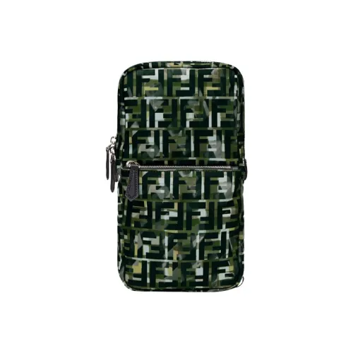 FENDI Cotton Backpack Men's Army Green/Black
