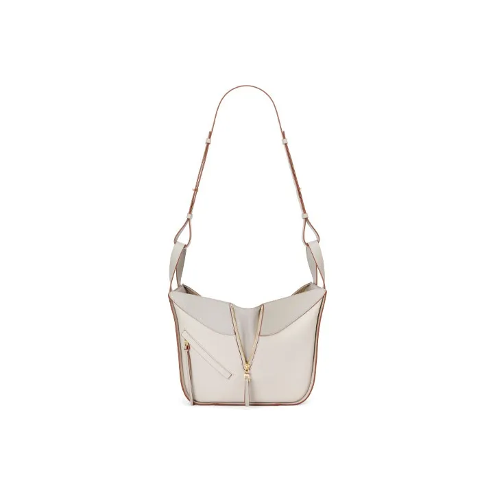 LOEWE Hammock Classic Cow Leather Hammock Bag Shoulder Bag Crossbody Bag Handbag Small Size Women's White-3