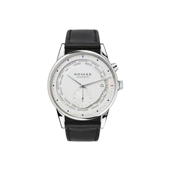 NOMOS Automatic Mechanical Movement Men's Watches Watch White Dial Stainless Steel Watch Case Genuine Leather Strap