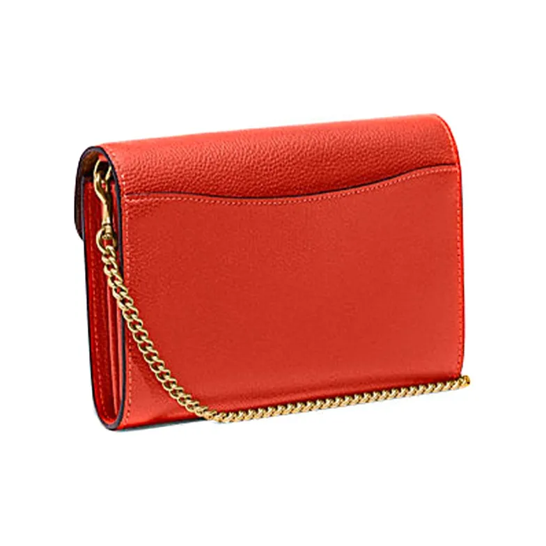 COACH Tabby Polished Pebbled Leather Handheld Shoulder Bag Crossbody Bag Small Size Women's Orange Red-1