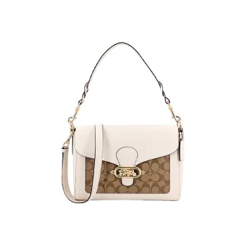 COACH Jade Leather God Of Wine Bag, Shoulder Bag, Handbag, Shoulder Bag, Crossbody Bag Tubas Women's White & Brown