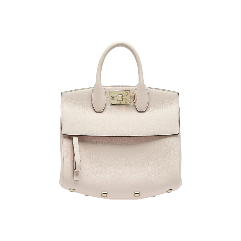 FERRAGAMO Studio Collection Cow Leather Crossbody One Shoulder Handbag Small Size Women's Light Pink-2