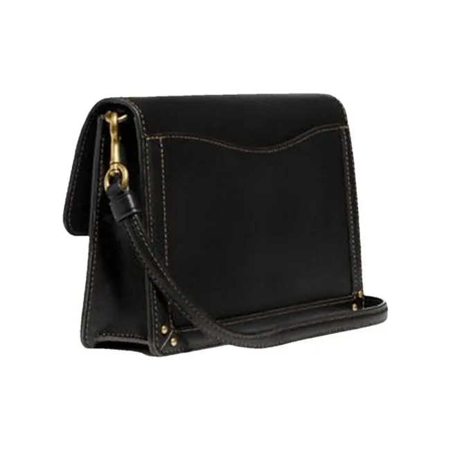 COACH Cow Leather Crossbody Bag Shoulder Bag Women's Black-1