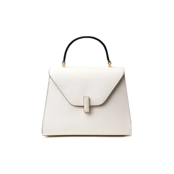 Valextra Iside Calfskin Shoulder Bag Crossbody Bag Handbags Medium Size Women's White