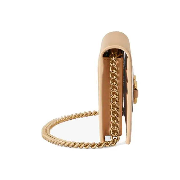 GUCCI Horsebit 1955 Leather WOC Small Crossbody Bag Shoulder Bag Crossbody Bag Small Size Women's Beige-5