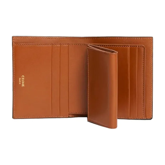 CELINE Triomphe Canvas Wallet Women's Tawny-2