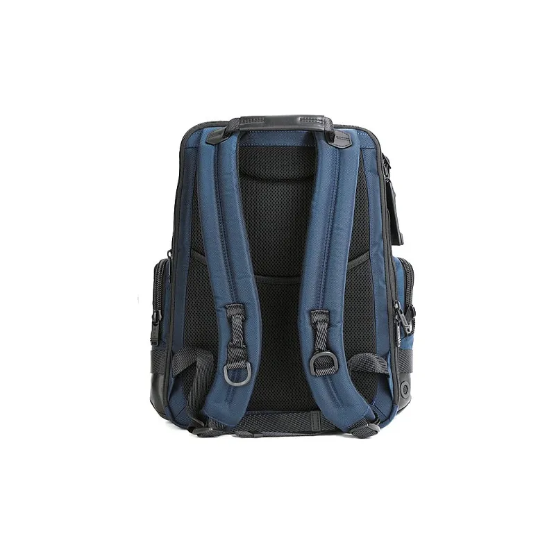 TUMI Elastic Nylon Travel Backpack Men's Navy Blue-3