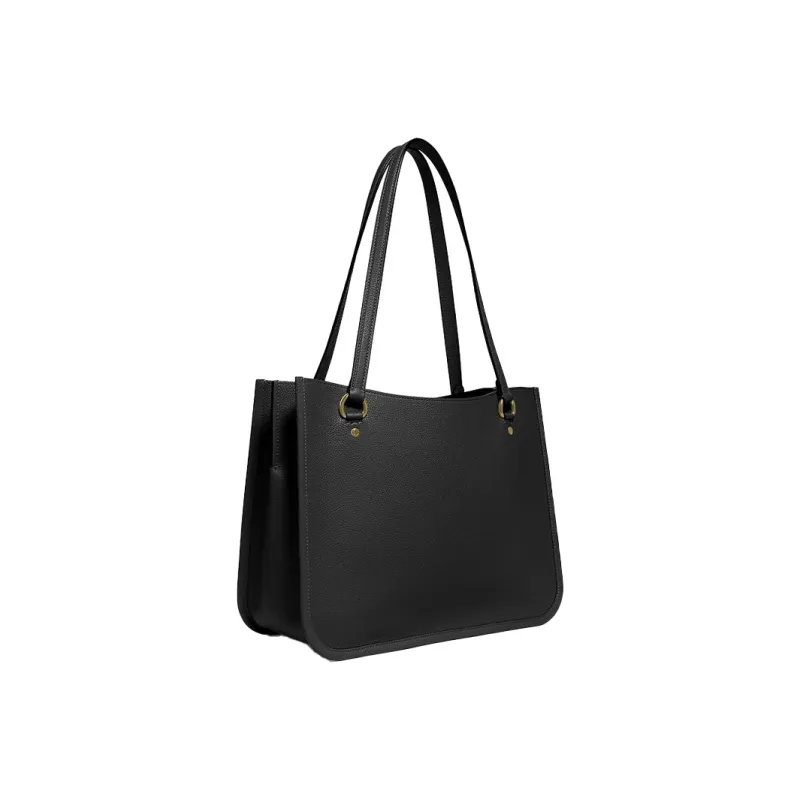 COACH Tyler Leather Handbag, Shoulder Bag Women's Black-1