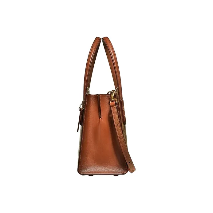 COACH Charlie Cow Leather Laptop Bags Briefcase Shoulder Bag Crossbody Bag Handbag Regular Women's Brown Monogram-1