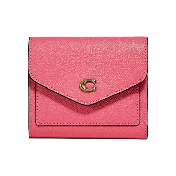 COACH Wyn Leather Wallet Women's Watermelon Red