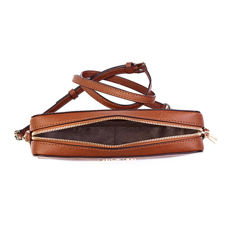 MICHAEL KORS Cow Leather Small Square Bag Shoulder Bag, Crossbody Bag Women's Acorn Brown-3