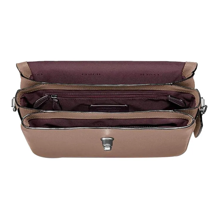 COACH Cassie Leather One Shoulder Handbag Crossbody Bag Medium Size Women's Milk Tea Beige-3