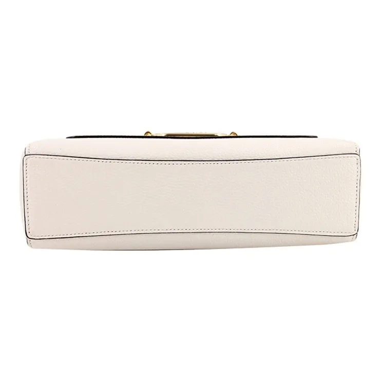 COACH Jade Leather God Of Wine Bag, Shoulder Bag, Portable Crossbody Bag Tubas Women's White & Brown-4