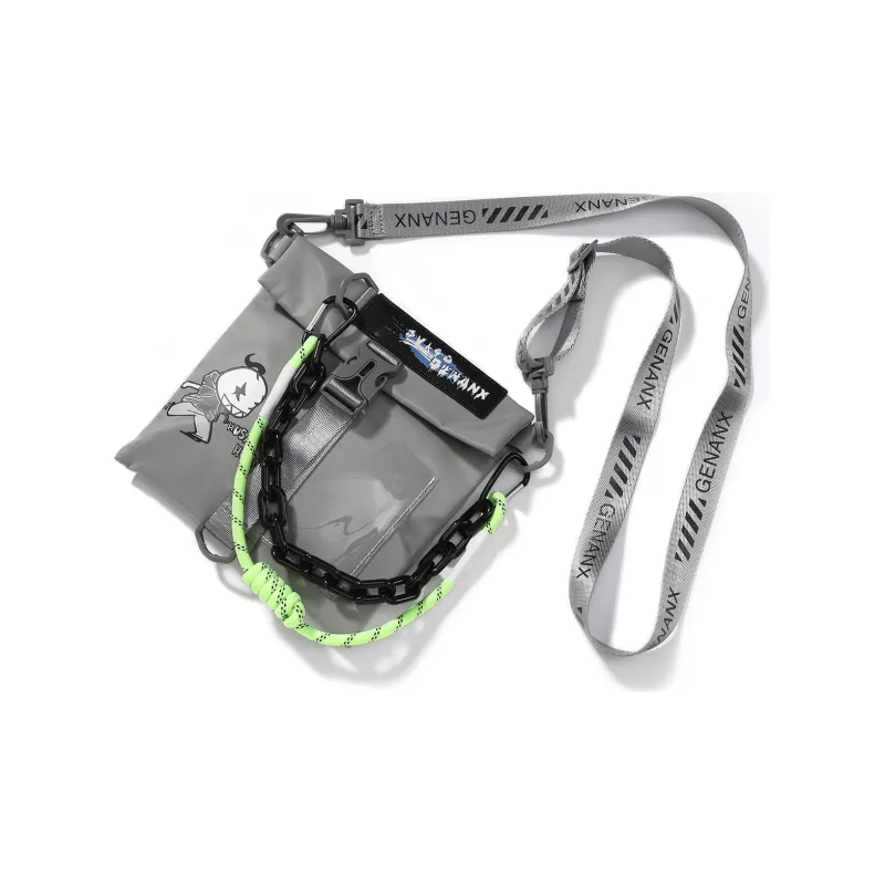 GENANX Polyamide Crossbody Bag Regular Unisex Black/Gray/White-3