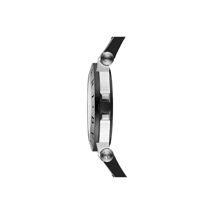 BVLGARI BVLGARI∙BVLGARI Collection Wrist Watch Mechanical Movement Rubber Strap 40mm White Dial Men's Watches 103382-1