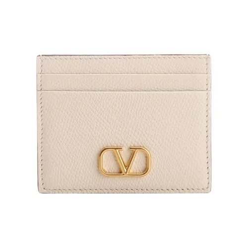Valentino Grained Leather Cow Leather Card Holder Women's