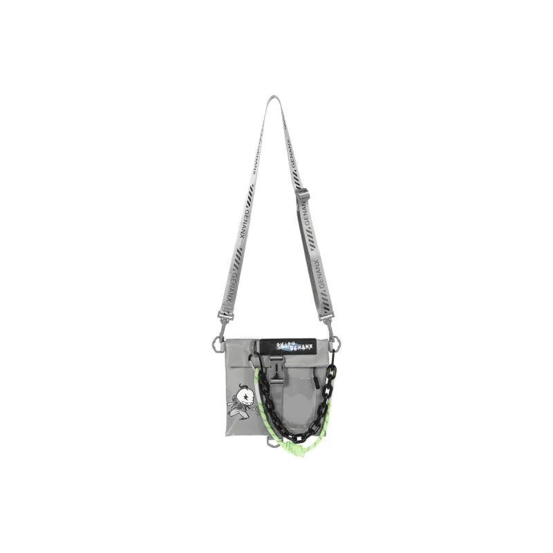 GENANX Polyamide Crossbody Bag Regular Unisex Black/Gray/White-4