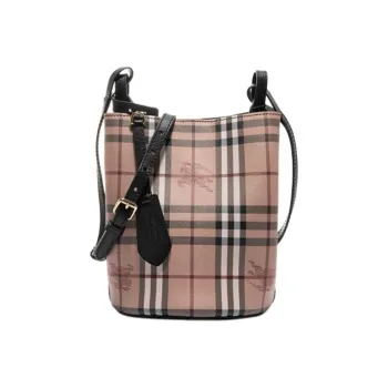 Burberry Leather Bucket Bag, Shoulder Bag, Crossbody Bag Regular Women's Black