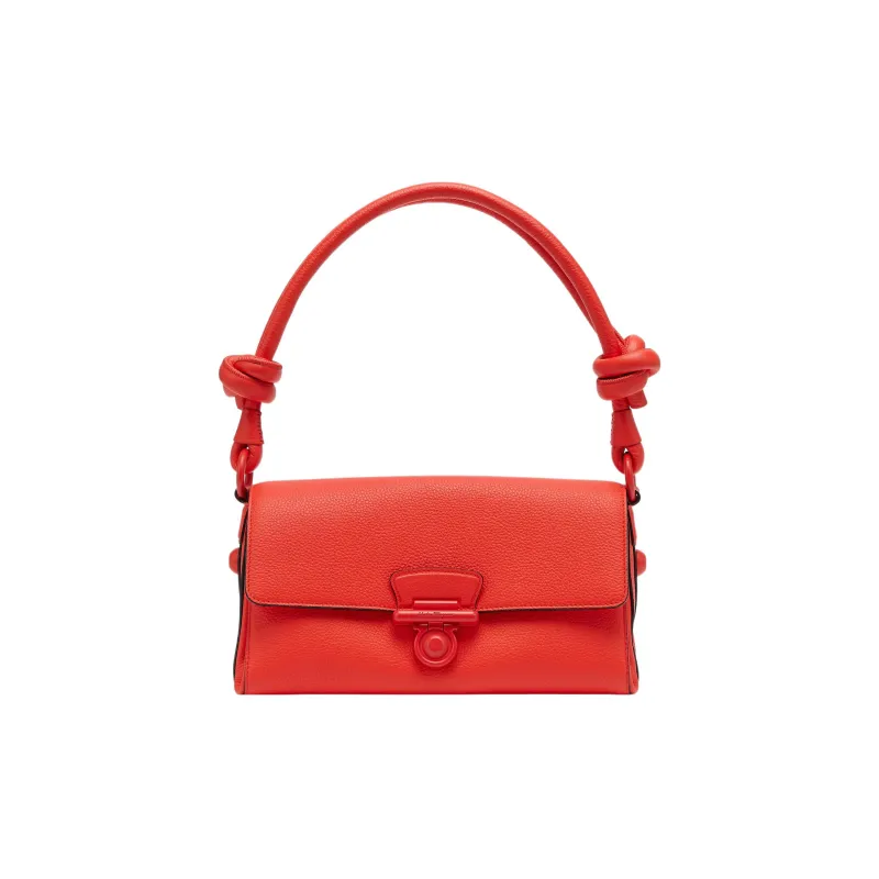 FERRAGAMO GLAM Cow Leather Shoulder Bag, Handbag, Shoulder Bag Women's Red-0