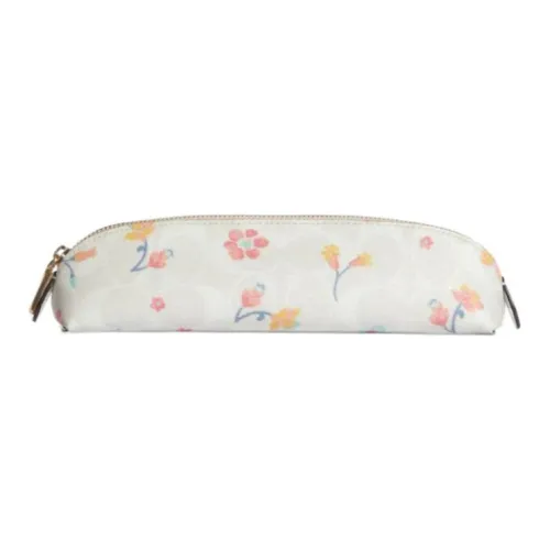 COACH Pencil Case Makeup Bags White