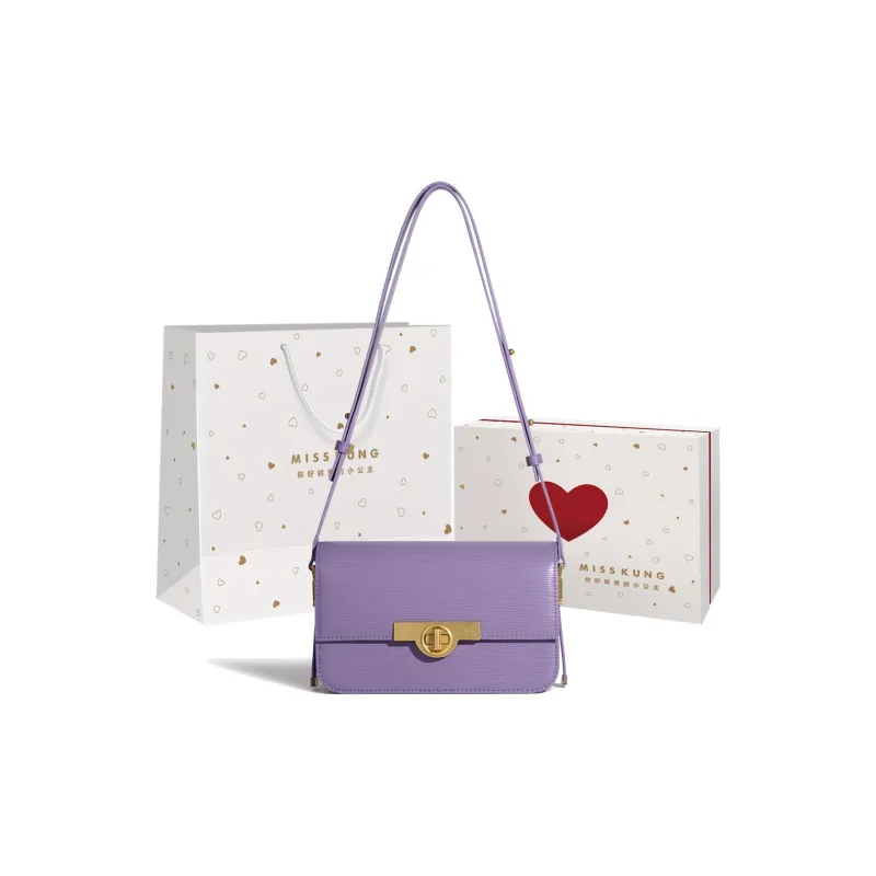 Miss Kung Calfskin Shoulder Bag Trumpets Women's Purple-0