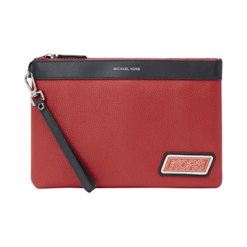 MICHAEL KORS Cow Leather Toiletry Bag, Wallet, Clutch Small Size Men's Red