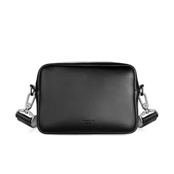 INJOYLIFE Cow Leather Shoulder Bag Crossbody Bag Regular Men's Black