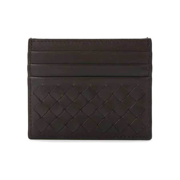 Bottega Veneta Cow Leather Card Holder Men's Dark Umber-3