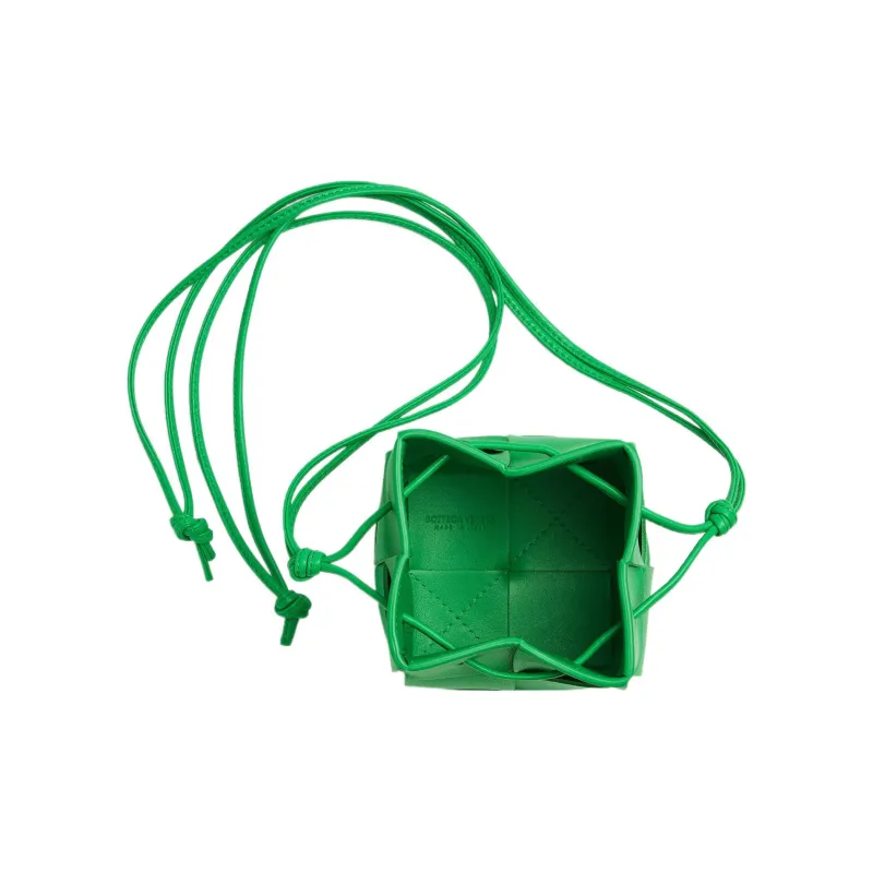 Bottega Veneta CASSETTE Pillow Bag Cow Leather Bucket Bag, Shoulder Bag, Crossbody Bag Regular Women's Green-5