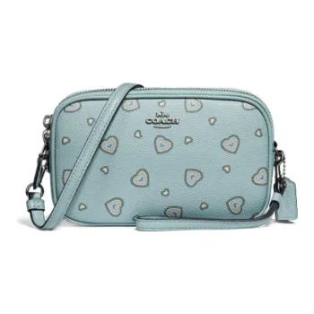 COACH Sadie Leather Shoulder Bag Crossbody Bag Small Size Women's Green