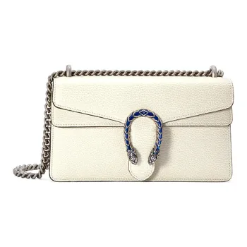 GUCCI Dionysus Leather Crossbody Bag, Shoulder Bag Women's White
