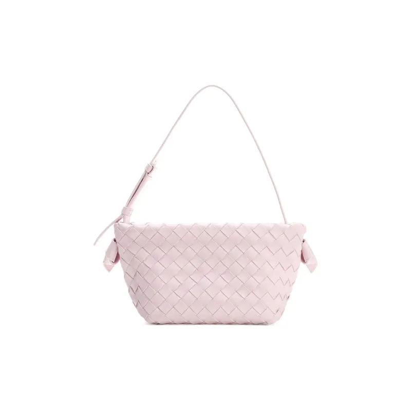 Bottega Veneta TIE Sheepskin Crossbody Bag, Shoulder Bag Women's Pink-0