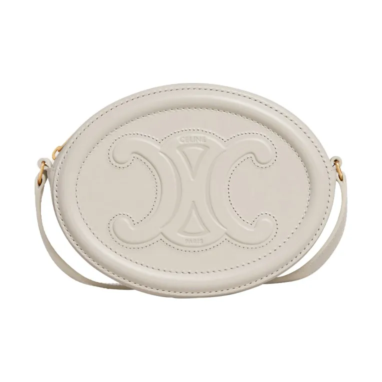 CELINE Smooth Calf Leather Wallet, Shoulder Bag, Crossbody Bag Regular Women's Ecru-4