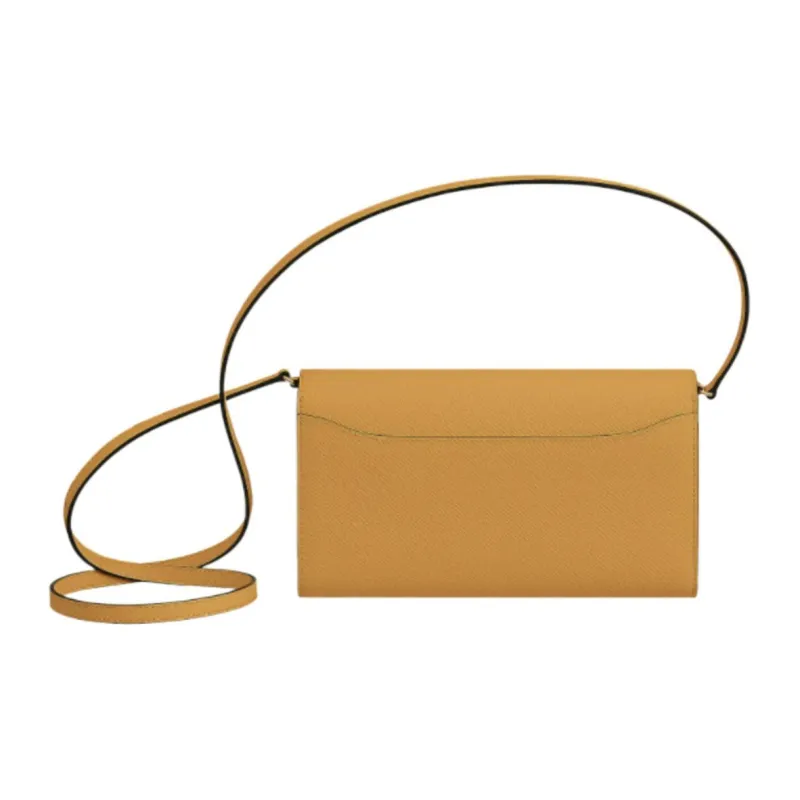 HERMES Constance To Go Epsom Leather Clutches Wallets Shoulder Bag Crossbody Bag Women's 9D Amber Yellow-1